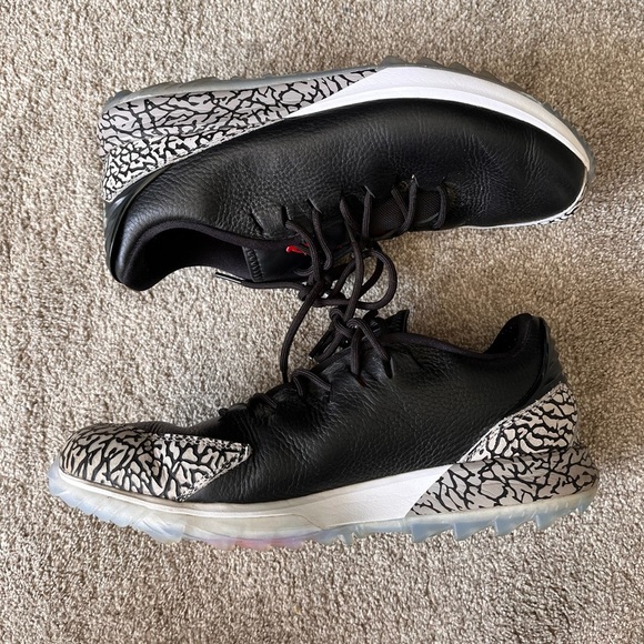Mens Air Jordan ADG Cement 3 Black Golf Shoes Size 9 - Picture 7 of 12